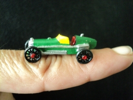 Dollhouse miniature toy race car in box