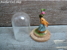 Dollhouse miniature dome with Peter Rabbit in 1"scale