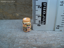 Dollhouse miniature tea tin with screw lid in 1" scale