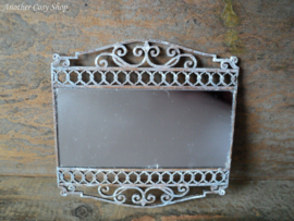 Dollhouse miniature mirror with ornated frame in 1"scale (large)