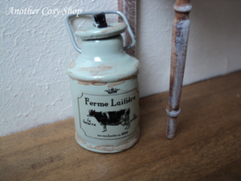 Dollhouse miniature milk can with lid 1" scale