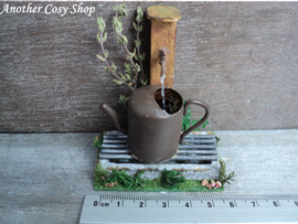 Dollhouse miniature water tap with bucket decoration 1" scale