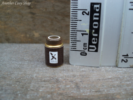 Dollhouse miniature coffee tin with screw lid in 1" scale