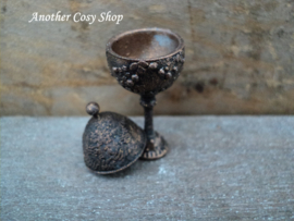 Dollhouse miniature large goblet with lid in 1"scale