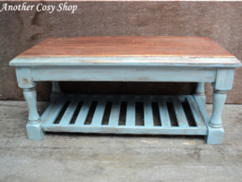 Dollhouse miniature work table blue in 1" scale