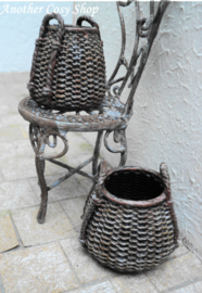 Dollhouse miniature harvest basket (large) in 1" scale