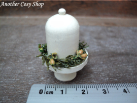 Dollhouse miniature cloche on stand in one inch scale