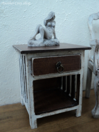 Dollhouse miniature side cabinet with drawer  in 1" scale