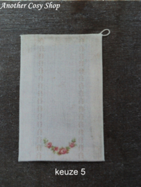 Dollhouse miniature dish cloth with image in one inch scale