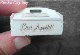 Besteckkasten Holz miniatur 1zu12