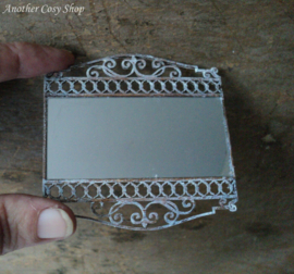 Dollhouse miniature mirror with ornated frame in 1"scale (large)