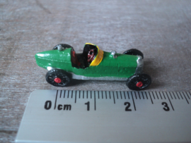 Dollhouse miniature toy race car in box