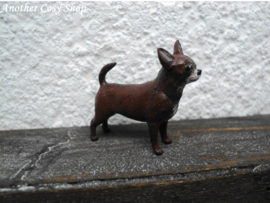 Dollhouse miniature short haired chihuahua in 1 " scale