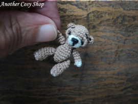 Dollhouse miniature cuddle bear in 1" scale