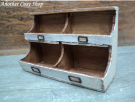 Dollhouse miniature four compartment cabinet in 1"scale