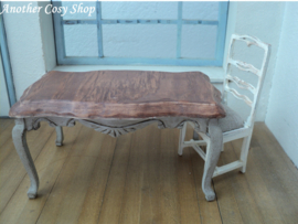 Dollhouse miniature  rectangular dining table 1" scale