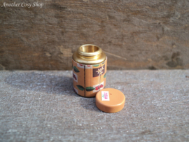 Dollhouse miniature tea tin with screw lid in 1" scale