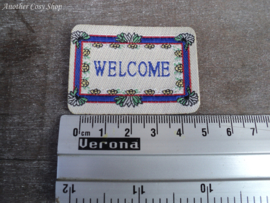 Dollhouse miniature doormat 'welcome' 1" scale