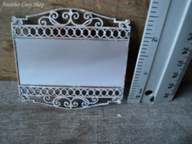 Dollhouse miniature mirror with ornated frame in 1"scale (large)