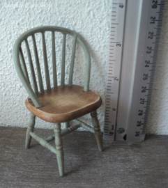 Dollhouse miniature stick chair green 1"scale