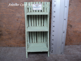 Dollhouse miniature plant rack green 1" scale