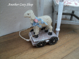 Puppenhaus Dollhouse Miniatur Zugwagen Schaf Maßstab 1:12