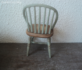 Dollhouse miniature stick chair green 1"scale