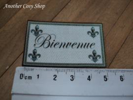 Dollhouse miniature doormat 'Bienvenue' 1"scale