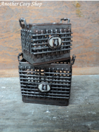 Poppenhuis miniatuur metalen draadmand (groot) schaal 1:12