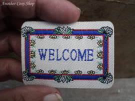 Dollhouse miniature doormat 'welcome' 1" scale