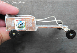 Dollhouse miniature go-kart in 1" scale
