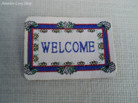 Dollhouse miniature doormat 'welcome' 1" scale