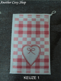 Dollhouse miniature dish cloth with image in one inch scale