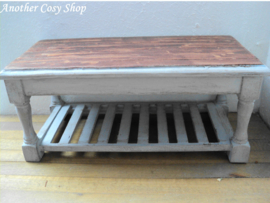 Dollhouse miniature work table grey in 1" scale