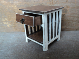 Dollhouse miniature side cabinet with drawer  in 1" scale