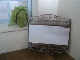 Dollhouse miniature mirror with ornated frame in 1"scale (large)