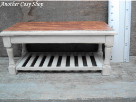 Dollhouse miniature work table grey in 1" scale