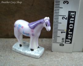 Statue lilac horse with painting