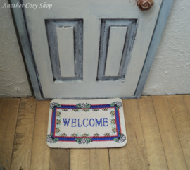 Dollhouse miniature doormat 'welcome' 1" scale