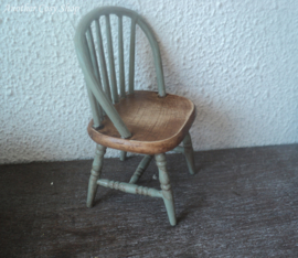 Dollhouse miniature stick chair green 1"scale