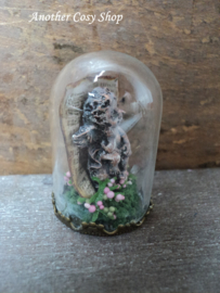 Puppenhaus-Miniaturkuppel mit Engel im Maßstab 1:12