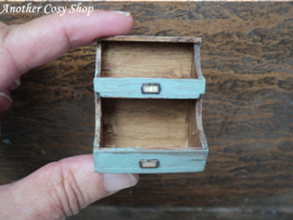 Dollhouse miniature two compartment cabinet in 1" scale