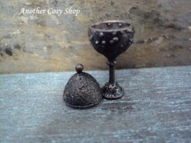 Dollhouse miniature small goblet with lid in 1"scale