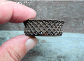 Dollhouse miniature wire basket in 1" scale