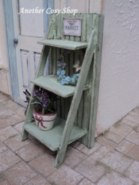 Poppenhuis miniatuur plantenrek groen schaal 1:12