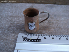 Dollhouse miniature vintage metal pitcher in 1"scale