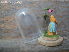 Dollhouse miniature dome with Peter Rabbit in 1"scale