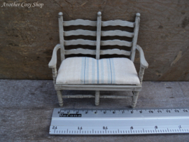 Dollhouse miniature twoseater bench in 1" scale