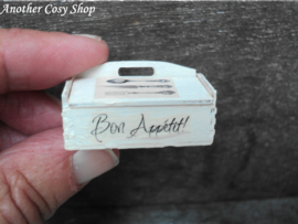 Besteckkasten Holz miniatur 1zu12