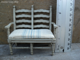 Dollhouse miniature twoseater bench in 1" scale